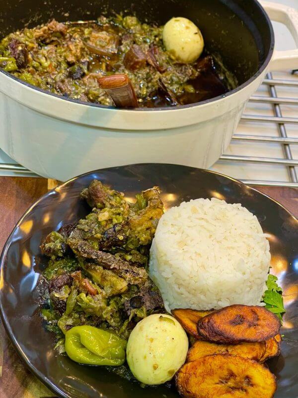 Light fresh fish stew & sweet plantain mash/onunu Part 2