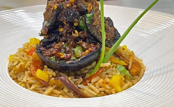 Nigerian Native rice and snail